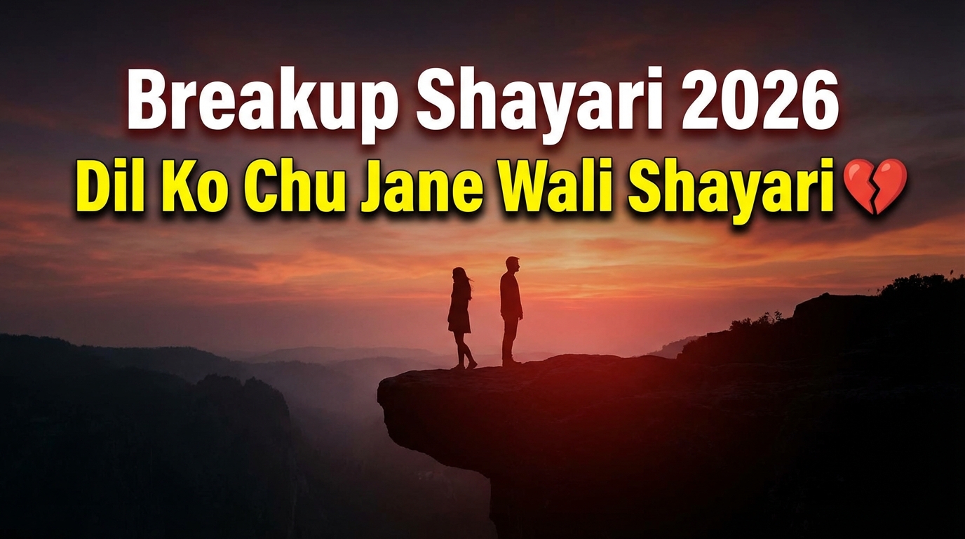 Heart touching breakup shayari image in Hindi