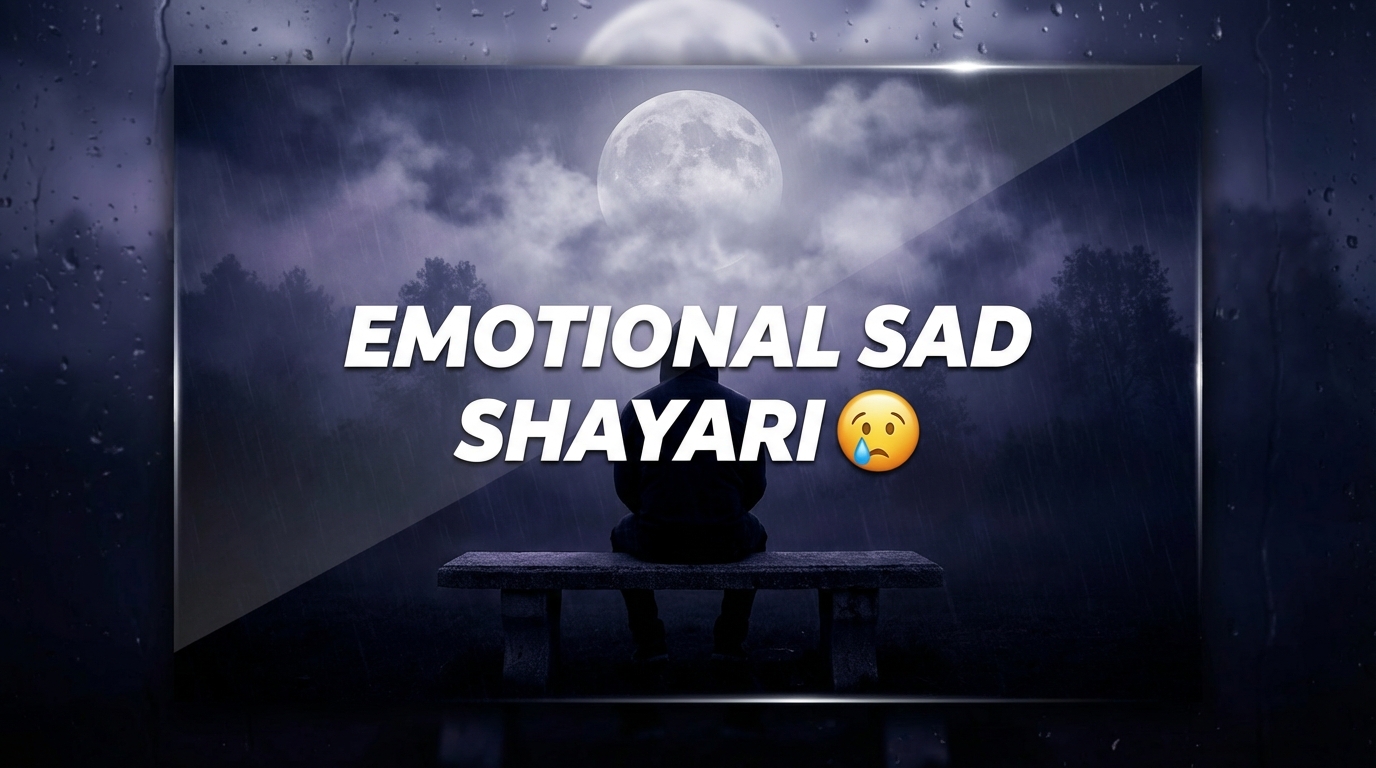 Emotional Sad Shayari in Hindi lonely person night moonlight featured image