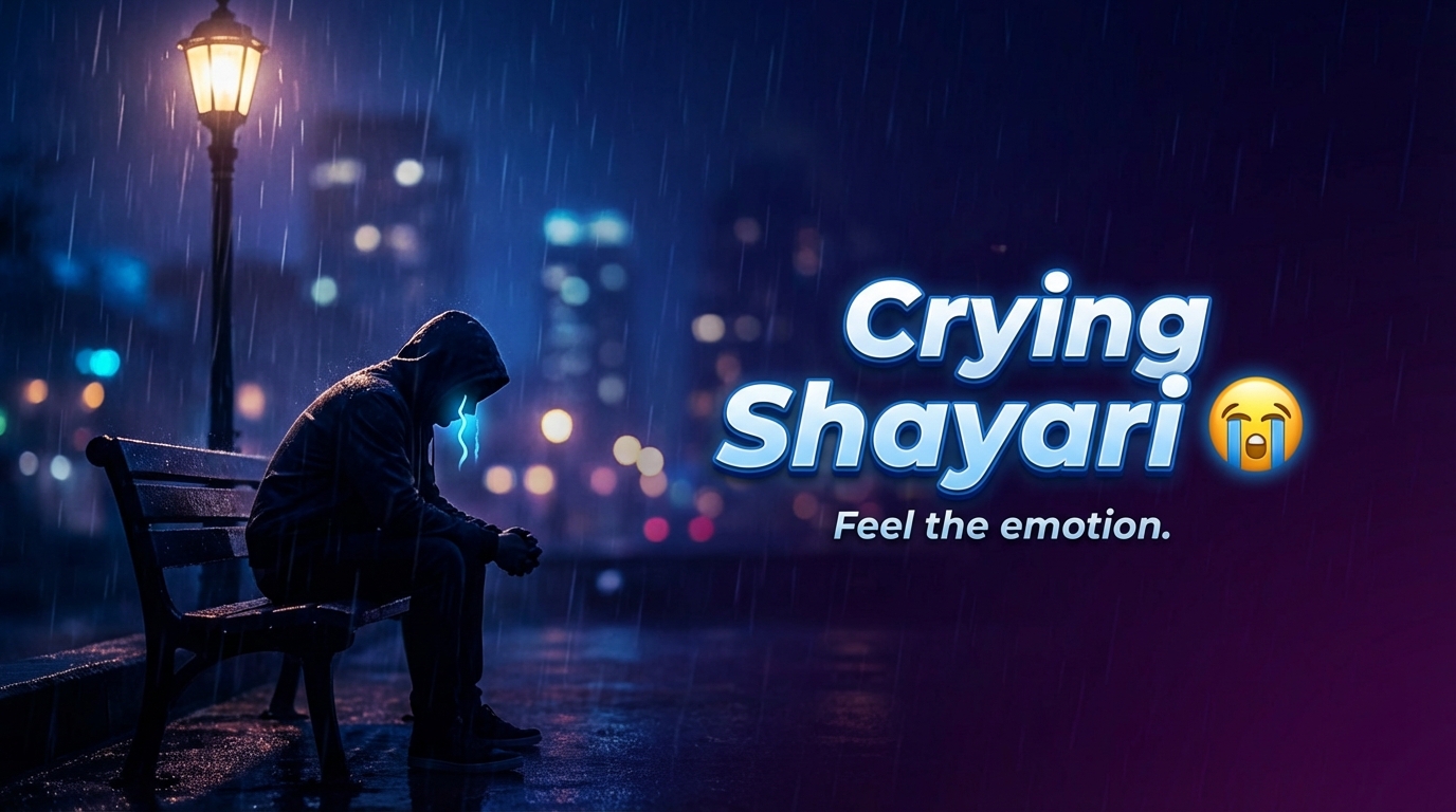 Crying Shayari in Hindi sad emotional rain featured image