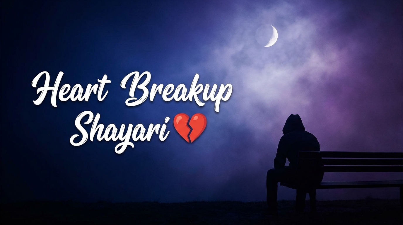 Heart Breakup Shayari in Hindi lonely person emotional broken heart featured image