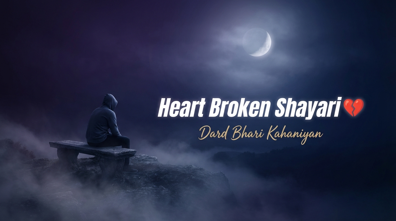 Heart Broken Shayari in Hindi lonely person broken heart emotional featured image