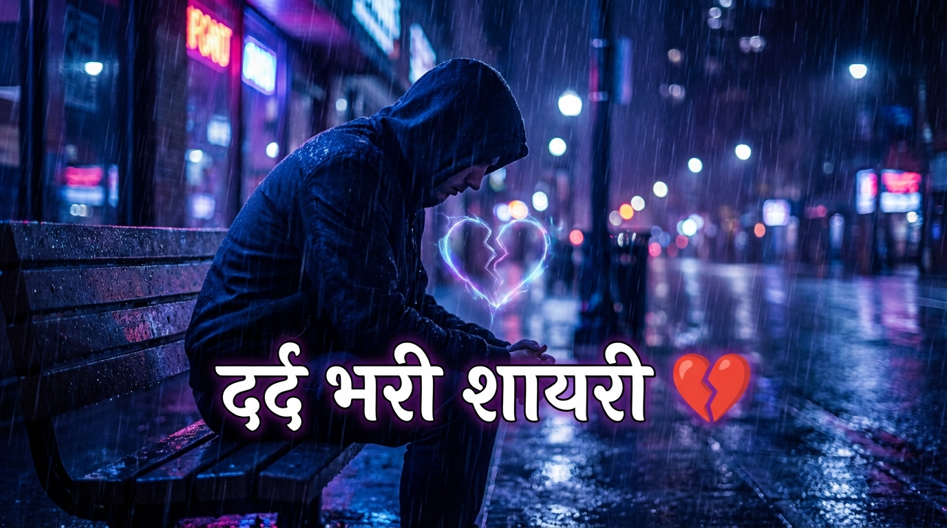 Dard Bhari Shayari in Hindi emotional sad broken heart featured image